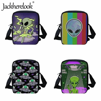 Jackherelook, Детские сумки через плечо с инопланетным рисунком, Таинственная космическая сумка-мессенджер, Детская сумка на плечо для мальчиков и девочек, дорожная сумка