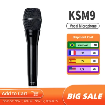 KSM9 Ручной Караоке Студийный Микрофон Для записи Кардиоидного вокала Динамический Проводной Микрофон Microfone для домашнего KTV