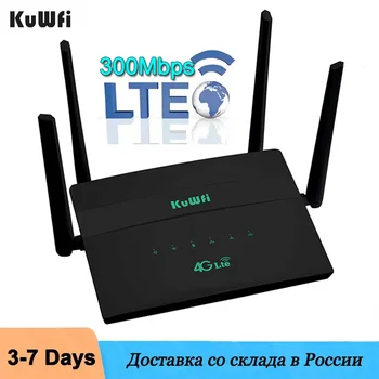 KuWFi 300 Мбит/с WIFI Маршрутизатор Разблокирован Дальний 4G WIFI ретранслятор Беспроводной RJ45 WAN LAN Удлинитель Модем LTE Маршрут Поддержка 32 пользователей