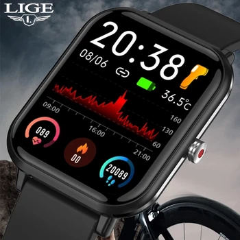LIGE 2022 Новые умные часы Мужские Спортивные Фитнес-часы с полным сенсорным экраном IP67, водонепроницаемые Bluetooth Для Android iOS, женские умные часы