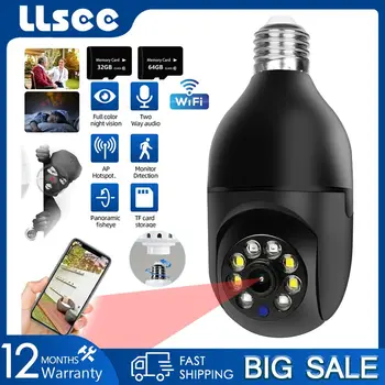 LLSEE 3MP E27 Инфракрасная IP-камера Ночного Видения Smart Home Security Wifi Монитор Цифровое Видеонаблюдение Камера Скрытого Видеонаблюдения