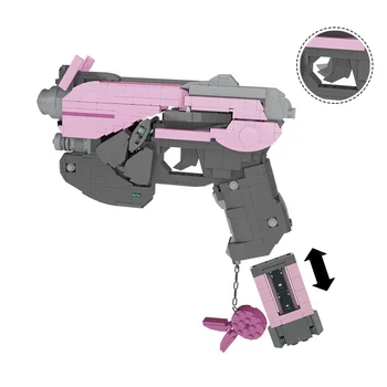 MOC Dva's Weapons Пистолет Набор Строительных Блоков Для Игры В Стрелялку С Изображением Персонажа Оружие Кирпичи Игрушка Для Детей Подарок На День Рождения