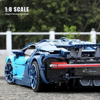 MOC Синий Супер спортивный автомобиль, совместимый С 42083 строительными блоками, Кирпичами, Развивающими игрушками, подарками на День Рождения