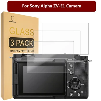 Mr.Shield [3 упаковки] Защитная пленка для экрана камеры Sony Alpha ZV-E1 [Закаленное стекло] [Японское стекло твердостью 9H] Защитная пленка для экрана