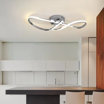 NEO Gleam Позолоченные/хромированные современные светодиодные потолочные светильники для фойе спальни коридора гостиной AC90-260V потолочные светильники