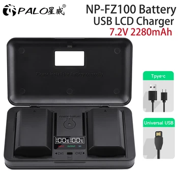 NP-FZ100 NPFZ100 NP FZ100 Батарея с зарядным устройством Чехол для Sony a9 A9M2 a7R III a7c a7iv III A6600 A7m3 A7R3 a7s3 A7R4 A7M4 BC-QZ1