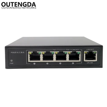 OUTENGDA 5 Портов 4 Инжектора PoE с питанием 24 В через коммутатор Ethernet 4,5+/7,8-, адаптер питания макс120вт опционально