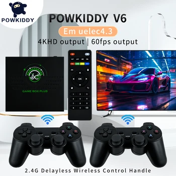 POWKIDDY V6 Ретро Игровые консоли Android Встроенные 10000 Классических игр С выходом 4K Игровая приставка Беспроводной контроллер 2,4 G Геймпад