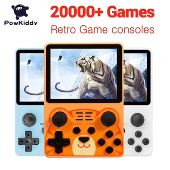 POWKIDDY Новая Портативная игровая консоль RGB20S в стиле Ретро с открытым исходным кодом RK3326 с 3,5-Дюймовым IPS Экраном 4:3, Детские подарки