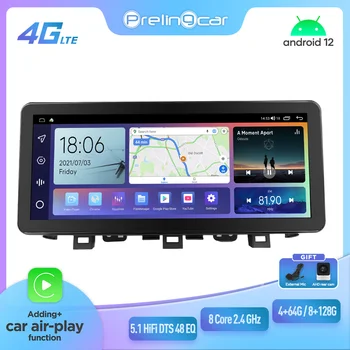 Prelingcar 12,3 “Для KIA KX5 2019-2021 годов Android 12 Автомобильный Монитор 128G Carplay RDS GPS Встроенный 2din Радио DVD-плеер 5.1 HIFI DST