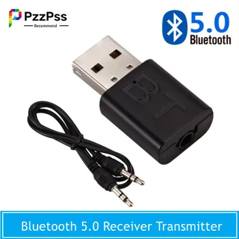 PzzPss Bluetooth 5.0 Аудиоадаптер-приемник Беспроводной музыки 3,5 мм AUX Jack Аудиоприемник Mini Bluetooth Для авторадиорации Стерео