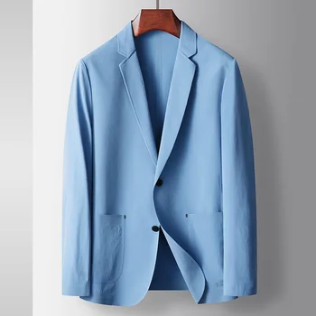 SS5237- 2023 Костюм мужской тонкий повседневный солнцезащитный, эластичный маленький костюм весна-осень single west jacket