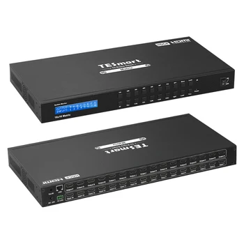 TESmart 16x16 HDMI Матрица EDID HDCP 16 in 16 out Видеопереключатель 4k30hz HDMI Матрица для барной инженерии