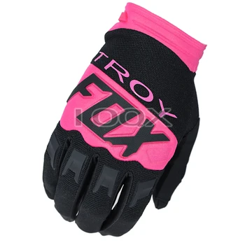 Troy Fox Мотокросс Мотоцикл Черные Розовые Гоночные перчатки Горный Велосипед Внедорожные Перчатки для велоспорта с воздушной сеткой