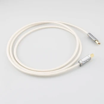 USB-кабель для передачи данных Audiocrast Hi-End A26 OCC посеребренный USB-аудиокабель DAC USB hifi-кабель A-B USB-кабель Viborg USB Plug HIFI