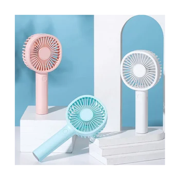 USB Мини-вентилятор, перезаряжаемый портативный ручной вентилятор, Ленивый временный поход по магазинам, Охлаждение дома, Автомобильный охладитель воздуха-синий
