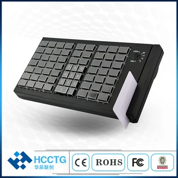 USB проводная программируемая POS-клавиатура с 66 клавишами, Мембранная на заказ, опция с устройством чтения магнитных карт KB66U