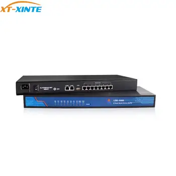 USR-N668 8 Портов Устройство Последовательных портов RS232/RS485/RS422 Модуль последовательных преобразователей в Ethernet Поддерживает TCP-сервер/UDP-клиент