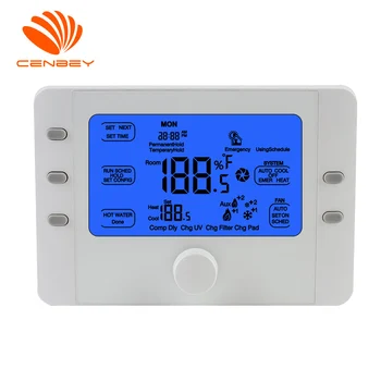 WIFI Умный термостат для кондиционирования воздуха Coolair Для системы 3 тепла/2 охлаждения, Система теплового насоса, Термостат для кондиционера, батарея 24 В