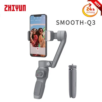 ZHIYUN SMOOTH Q3 Телефон Gimbal 3-Осевые смартфоны Ручной стабилизатор Заполняющий свет для iPhone 13 Android Xiaomi Huawei Samsung