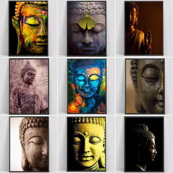 Абстрактная религия Дзен, медитация, буддизм, Плакаты и принты, настенная живопись на холсте, художественная картина для гостиной, домашний декор храма