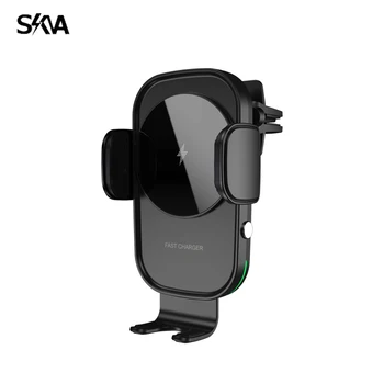 Автомобильное Беспроводное Зарядное устройство 15 Вт с Автоматическим Зажимом для Быстрой Зарядки iPhone 14 Pro Max XS Samsung S20 Xiaomi Cargador Carga Rápida Tipo C