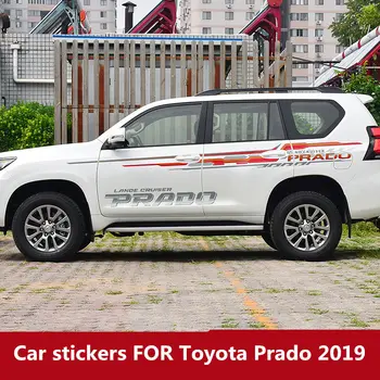 Автомобильные наклейки ДЛЯ Toyota Prado 2019 в полоску цвета кузова автомобильные наклейки с буквами индивидуальность креативность модные наклейки Prado