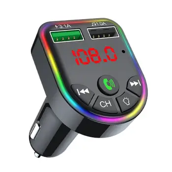 Автомобильный Bluetooth-плеер, FM-передатчик, Автомобильный комплект, MP3-модулятор, приемник, USB 2 громкой связи, быстрое зарядное устройство, Аудиоплеер Z6Z2