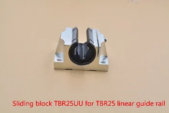 Алюминиевый блок TBR25UU с шарикоподшипником линейного перемещения 25 мм, скользящий блок для линейной направляющей с ЧПУ TBR25 25 мм, деталь 1 шт.