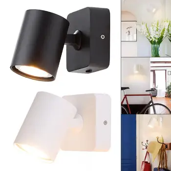 Алюминиевый Светодиодный настенный светильник GU10, Вращающийся Светильник для чтения, Прикроватный светильник, лампа для спальни, для внутреннего Зеркального освещения лестницы