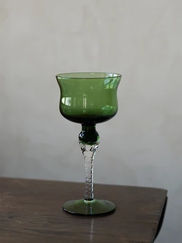 Американский Священный зеленый жемчуг Кристалл Высокая Ножка Кубок красного вина банкетный праздничный подарок на день рождения
