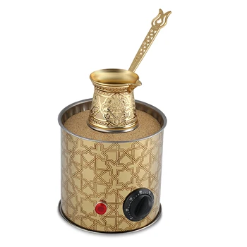 Аутентичная турецкая Электрическая кофеварка с горячим песком, нагреватель, латунный цвет 110 В-220 В, кухня и столовая