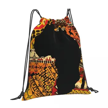 Африканский спортивный рюкзак для животных, рюкзаки для хранения в тренажерном зале, рюкзаки на шнурке, подходящие для школы, кемпинга, пеших прогулок и экскурсий на открытом воздухе