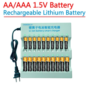 Батарея AA 1,5 В AA AAA Аккумуляторная Батарея 9900 МВтч AA Литий-ионный Аккумулятор для мыши с дистанционным управлением маленький вентилятор Электрическая игрушка