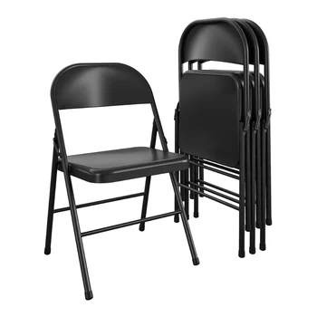 Бесплатная Доставка по США, опоры, 4 шт., набор складных стульев для конференций из черной Стали