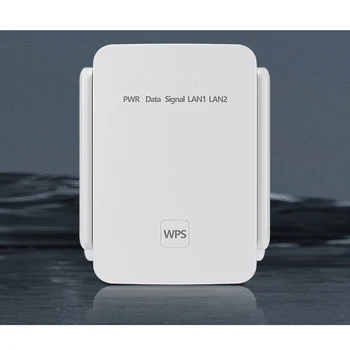 Беспроводной WiFi Ретранслятор 1200 Мбит/с, Усилитель-удлинитель Дальнего Действия 2,4 ГГц и 5 ГГц, Усилитель интернет-сигнала, Сетевой Ретранслятор 5G
