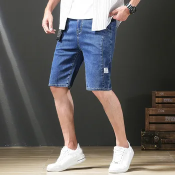 Большие размеры, джинсовые шорты среднего возраста, мужские летние летние тонкие мужские брюки большого размера 45 46, бриджи