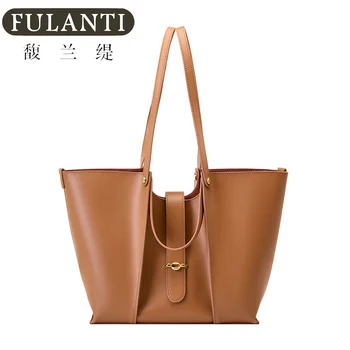 Брендовые сумки FULANTI, женские сумки на плечо из натуральной кожи, модные женские Роскошные Дизайнерские сумки Большой Емкости с верхней ручкой