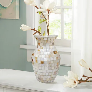 Ваза из листового стекла ручной работы для украшения комнаты, красочная ваза для украшения гостиной