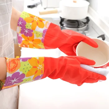 Водонепроницаемая бытовая перчатка для мытья посуды Резиновая перчатка для очистки от водяной пыли