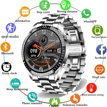 Водонепроницаемые Умные часы Smartwatch Для Мужчин И Женщин, Подарок для Samsung Galaxy S10 + S10 Plus G975U1 512 ГБ, Apple iPhone X, Android IOS