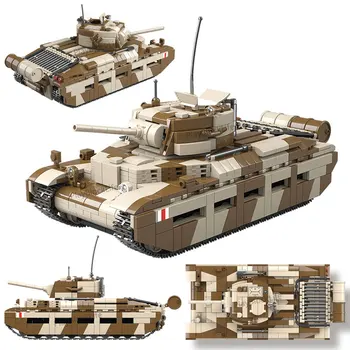 Военная модель WW2 Великобритании Matilda MK.II Пехотный танк, коллекция украшений, Строительные блоки, игрушки, Рождественские подарки
