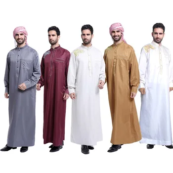 Высококачественная мусульманская одежда, мужской ближневосточный арабский этнический стиль, аристократический роскошный топ с длинными рукавами, свободная исламская одежда в стиле Ретро