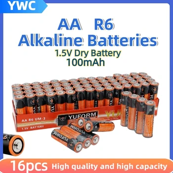 Высококачественные 16шт батарейки типа АА 2A 1,5 В R6 UM3 MN1500 E91 углеродные сухие батарейки Для электрических игрушек, будильника, беспроводной мыши
