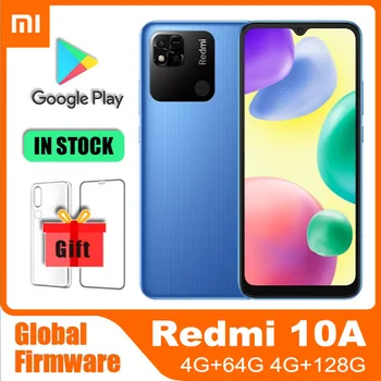 Глобальная встроенная память Xiaomi Redmi 10A 4 ГБ 64 ГБ Смартфон международного выпуска
