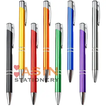 Горячая распродажа, продвижение канцелярских товаров, металлическая шариковая ручка с логотипом, рекламная шариковая ручка, оптовая продажа, персонализированная металлическая ручка