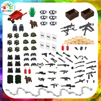 Детская игрушка строительный блок MOC military soldier упаковка для оружия запасная коробка аксессуары для военной сцены оптом