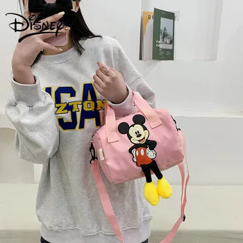 Детская сумка-мессенджер с рисунком Микки Мауса на одно плечо для девочек, высококачественная милая мини-сумочка, модный тренд