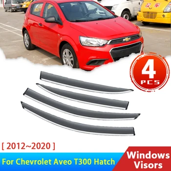 Дефлекторы для хэтча Chevrolet Aveo Sonic T300 2012 ~ 2020 2015 Аксессуары Автомобильные Ветровые Козырьки Защита от Дождя для бровей 2013