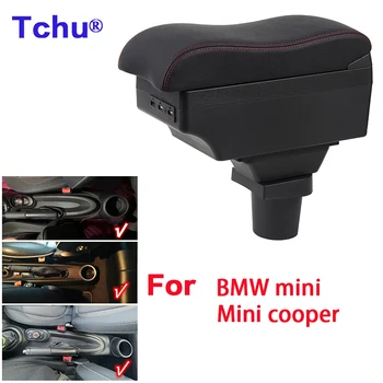 Для BMW MINI Cooper подлокотник коробка Для BMW Countryman R53 R56 R57 R58 R60 Автомобильный подлокотник Коробка Для хранения USB Автомобильные Аксессуары